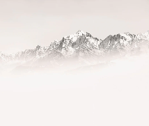 Papier peint matin brumeux Mont Blanc - Muralconcept