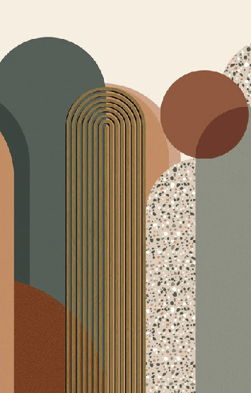 Papier peint bureau Art déco graphique tendance - Muralconcept