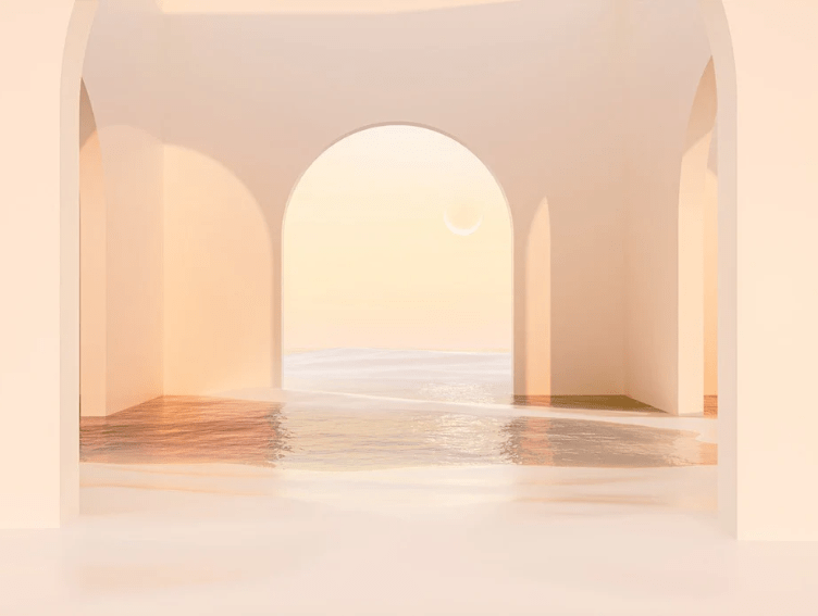 Panorama-Tapete Design sunset arch