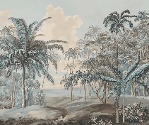 Papier peint paysage Célèbes bleuté - Muralconcept