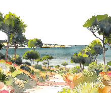 Summer air panoramic wallpaper