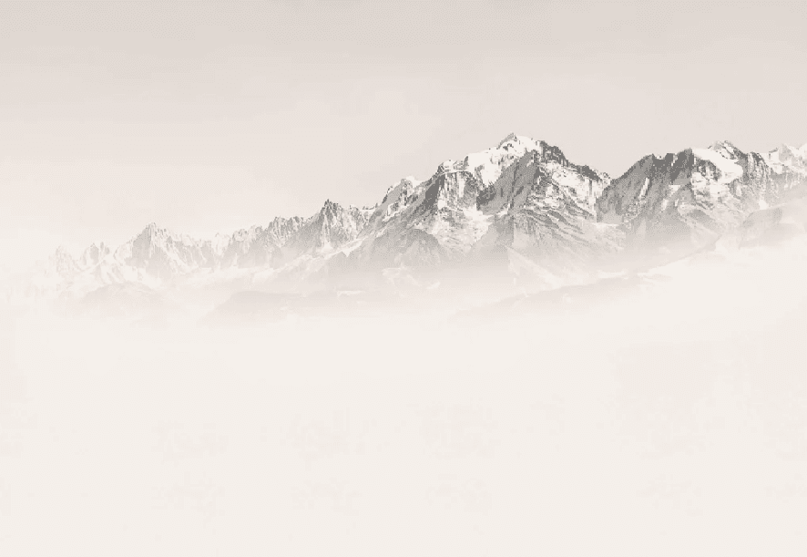 Papier peint Mont Blanc dans la brume sépia - Muralconcept