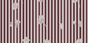 Papier peint rayure floral - Muralconcept