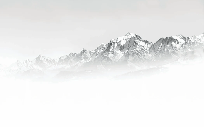 Mont Blanc in the Mist Wallpaper in Black and White
