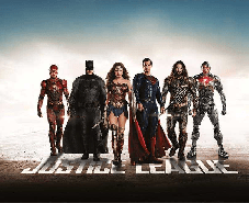 Papier peint panoramique justice league héro têtes d'affiches - Muralconcept