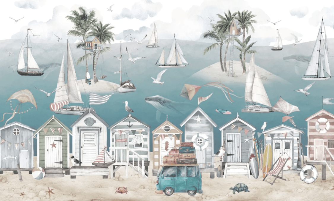Tapete Kinderzimmer - Cabane des mers
