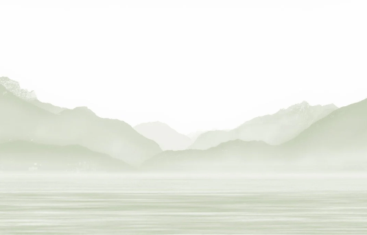 Papier peint Annecy et son lac paisible vert