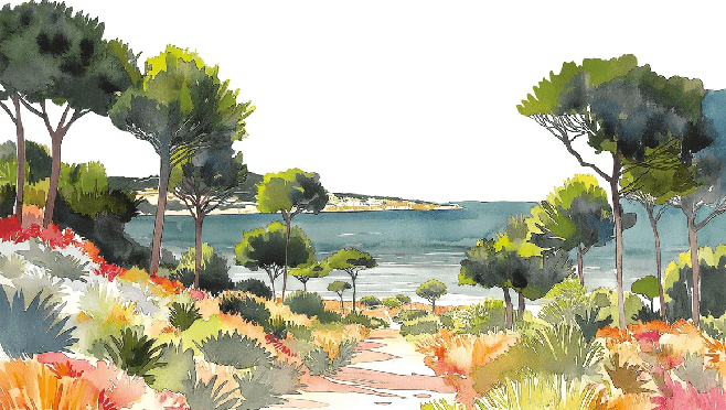 Summer air panoramic wallpaper