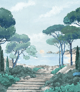 Papier peint balade dans les calanques, XXL, tendance