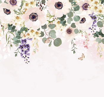 Papier peint toilette fleurs merveilleuses - Muralconcept