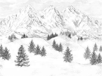 Sfondo della montagna di Chamonix - Muralconcept