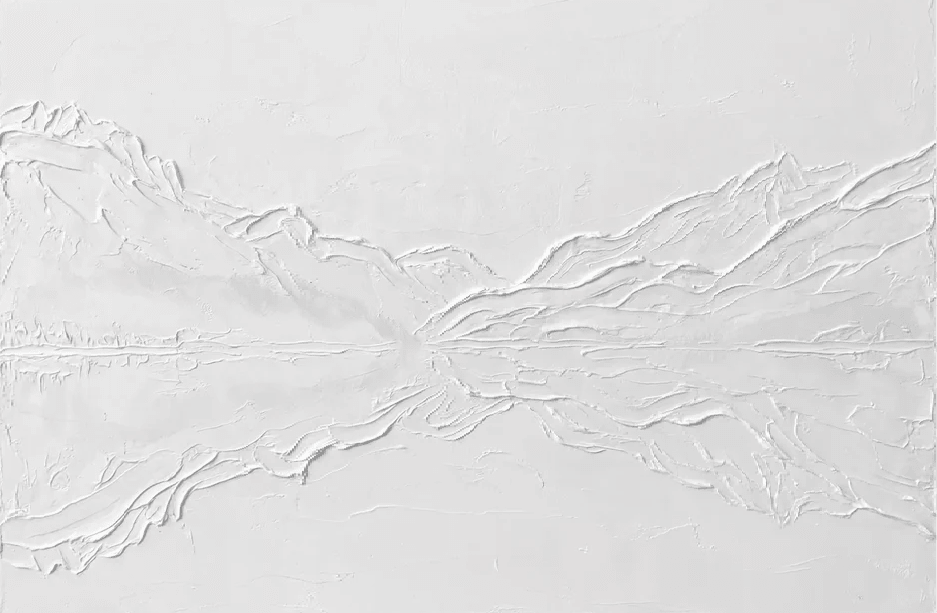 Papier peint abstrait lac Annecy - Cloud dancer - Muralconcept