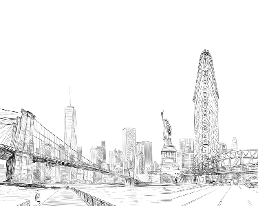 Papier peint architecture New York - Muralconcept