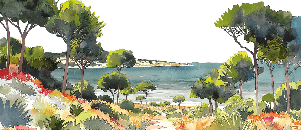 Summer air panoramic wallpaper