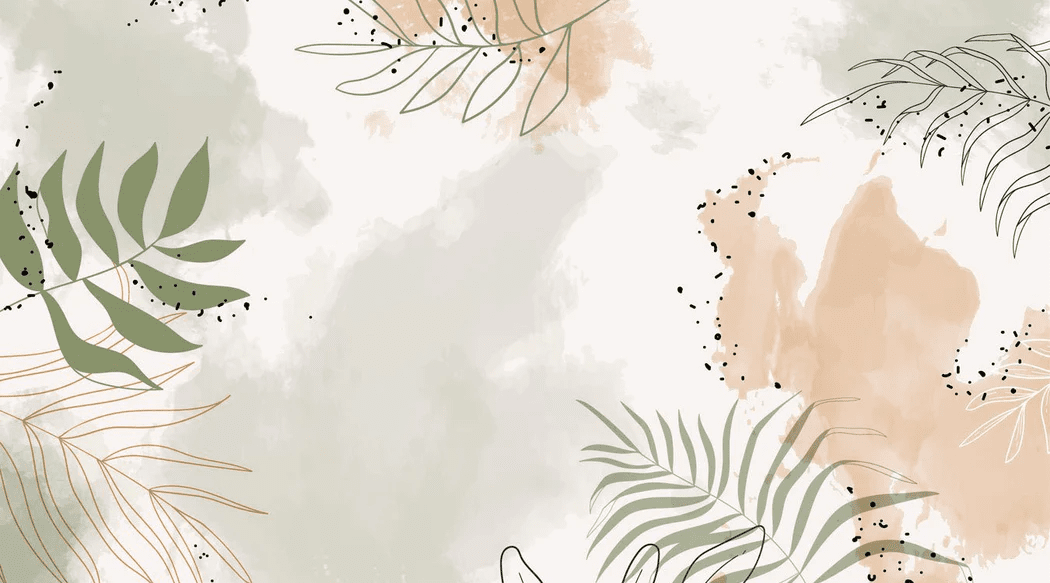 Papier peint panoramique aquarelle végétale - Muralconcept