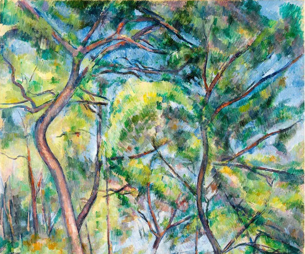 Papier peint forêt de pins - Paul Cézanne - Muralconcept