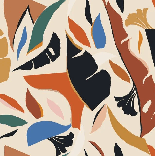 Contemporary botanical wallpaper