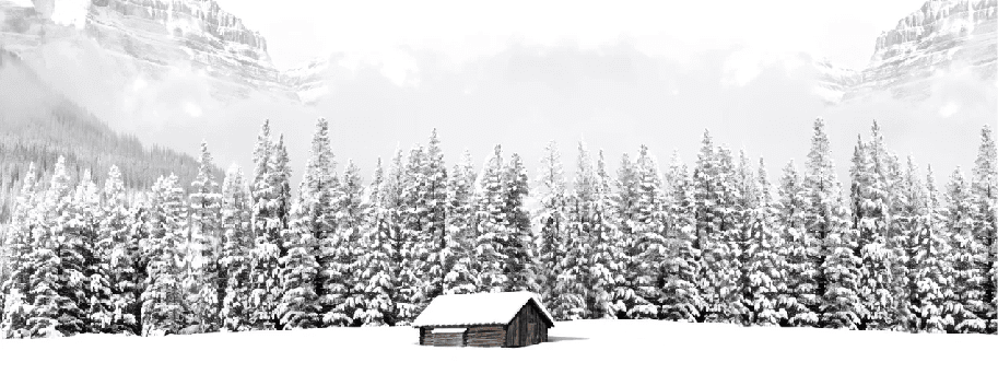 Papier peint panoramique chalet en montagne - Muralconcept