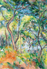 Papier peint forêt de pins - Paul Cézanne - Muralconcept