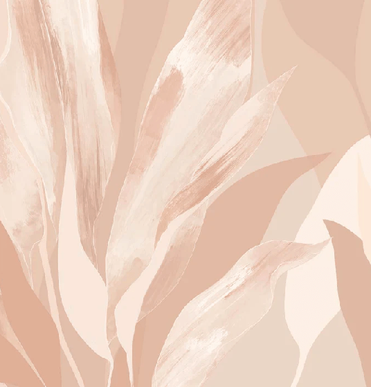 Papier peint étoffe florale nude