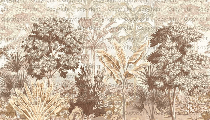 Papier peint jungle lumineuse