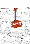 La Plagne red gondola lift wallpaper