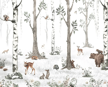 Papier peint animaux printemps forêt