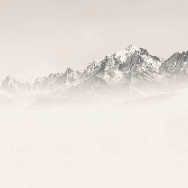 Papier peint Mont Blanc dans la brume sépia - Muralconcept