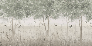 Panoramic clearing wallpaper