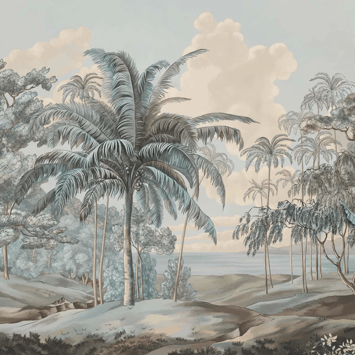 Papier peint paysage Célèbes bleuté - Muralconcept