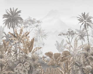 Papier peint tendance tropical sepia