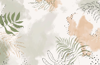 Papier peint panoramique aquarelle végétale - Muralconcept