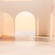 Papier peint panoramique design sunset arch - Muralconcept