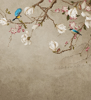 Papier peint salle de bain Romantique bird