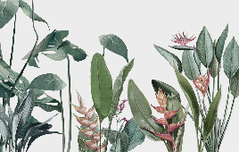 Papier peint panoramique Végétal tropical - Muralconcept