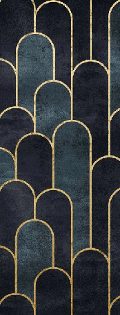 Papier peint toilette dark blue chic - Muralconcept