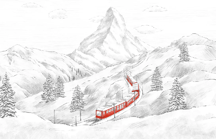 Papier peint panoramique Mont Cervin, XXL, tendance