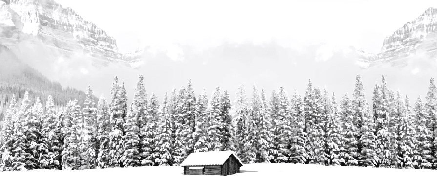 Papier peint panoramique chalet en montagne - Muralconcept