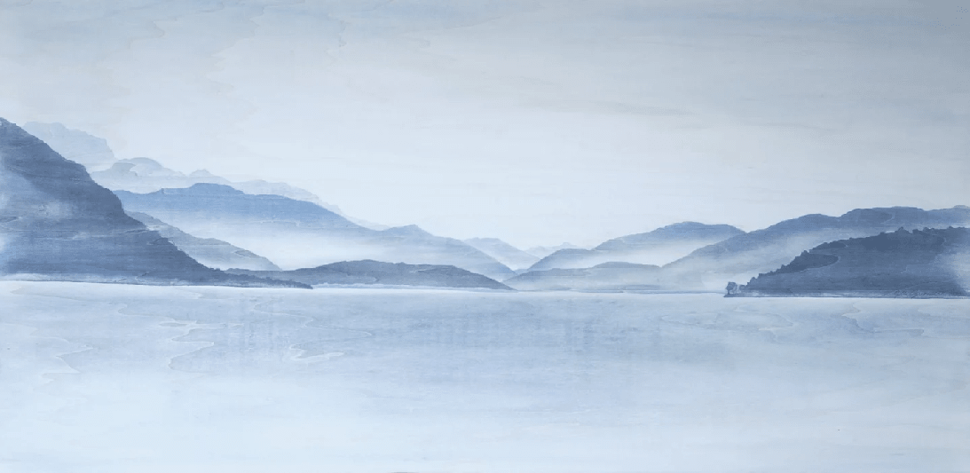 Papier peint Annecy | Les Bleus du Lac® - Muralconcept