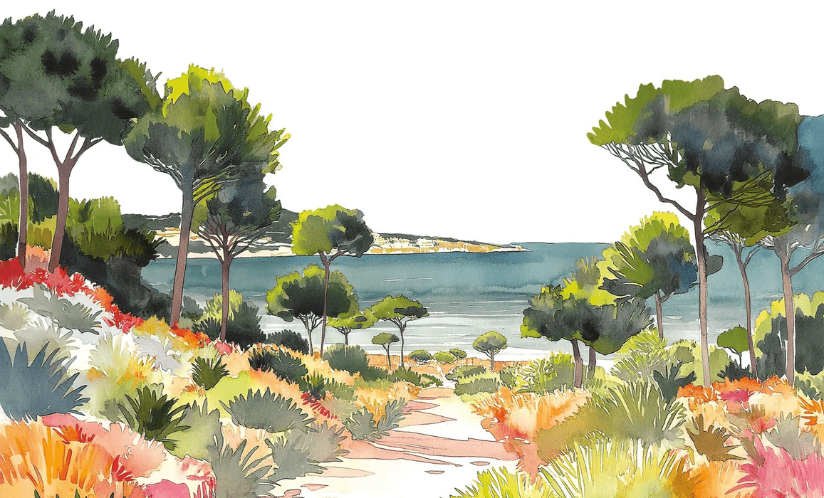 Summer air panoramic wallpaper