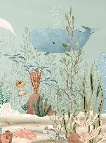 Papier peint bébé monde marin - Muralconcept