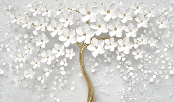 Papier peint toilette tree 3D, XXL, tendance