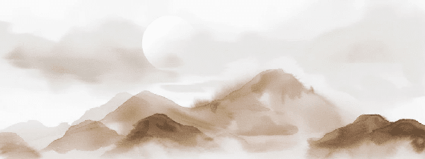 Papier peint montagnes voilées – Lueur sépia - Muralconcept