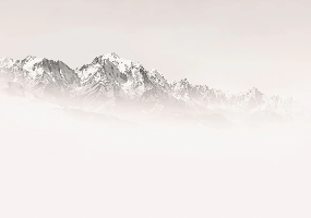 Papier peint matin brumeux Mont Blanc