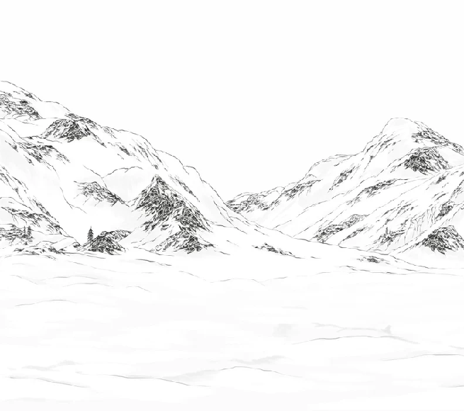 Black and white Isère valley wallpaper
