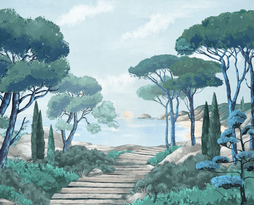 Papier peint balade dans les calanques