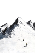 Papier peint ski alpinisme en montagne - Muralconcept