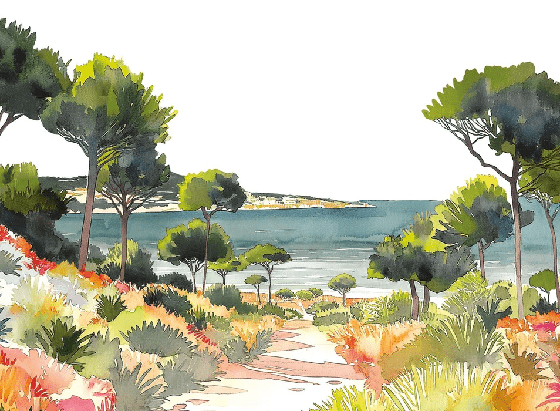 Summer air panoramic wallpaper