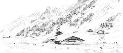Clusaz cross-country skiing mountain wallpaper Confins
