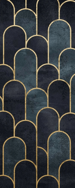 Papier peint toilette dark blue chic